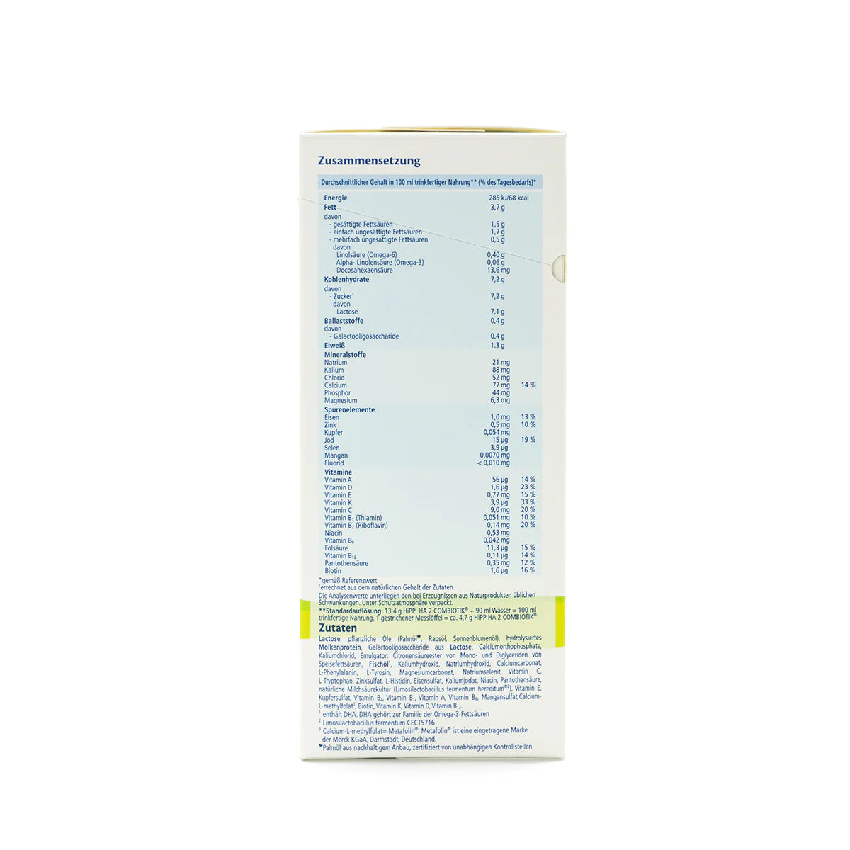 HiPP HA Allemagne Hypoallergénique Stage 2 Combiotik Lait infantile 6+ mois • 600 g
