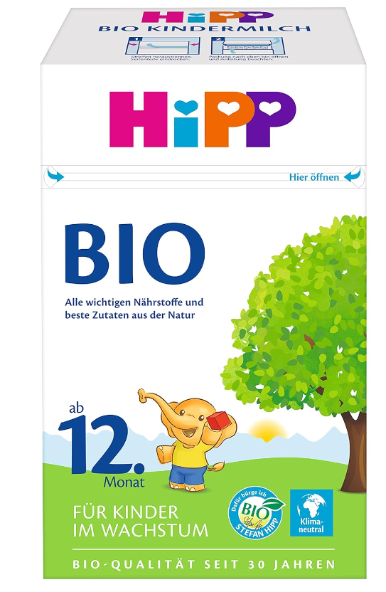 HiPP Organic Milk Food Children's Milk Pack 600g +12 months