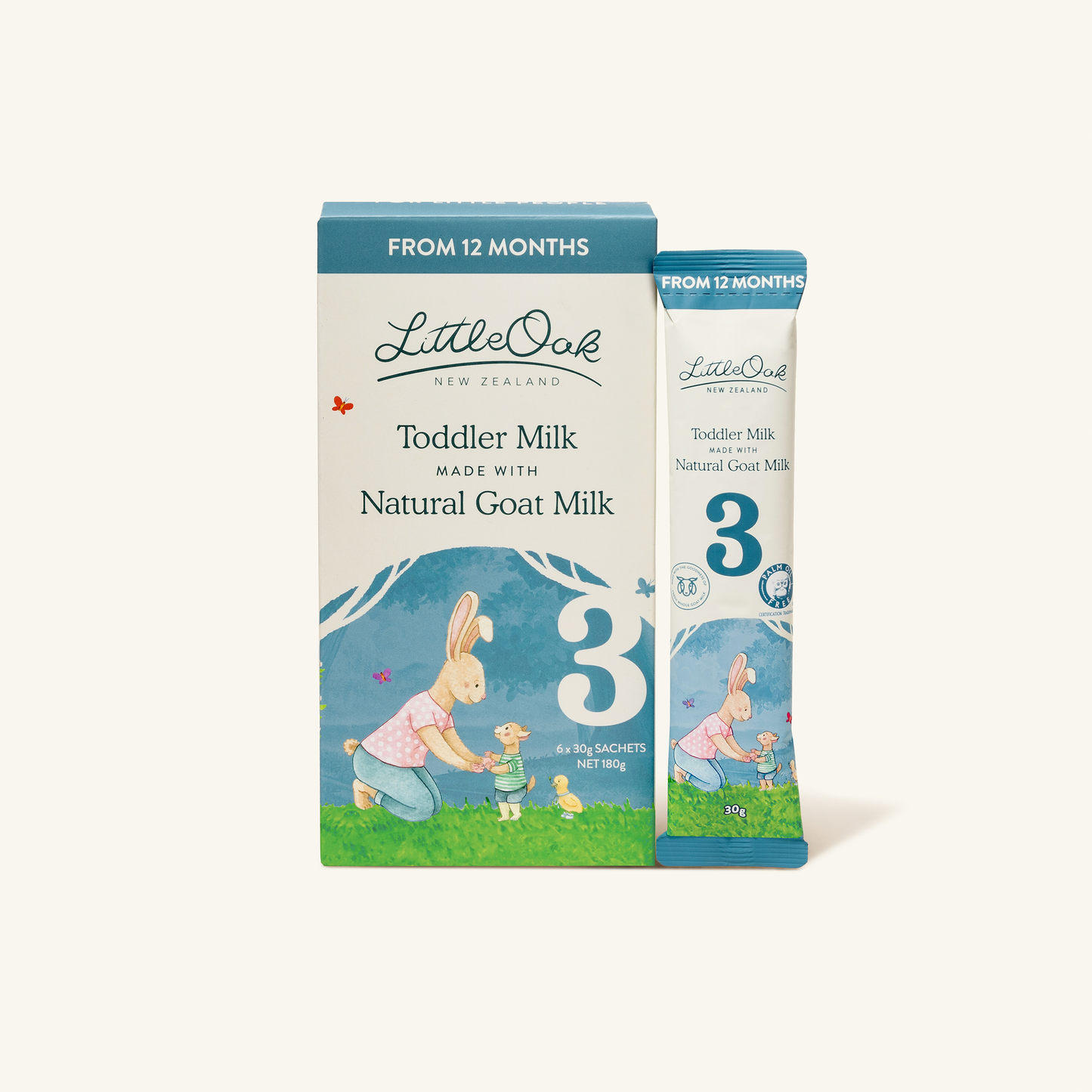 Natural Goat Milk Toddler Milk 6 x 30gm Travel Sachets