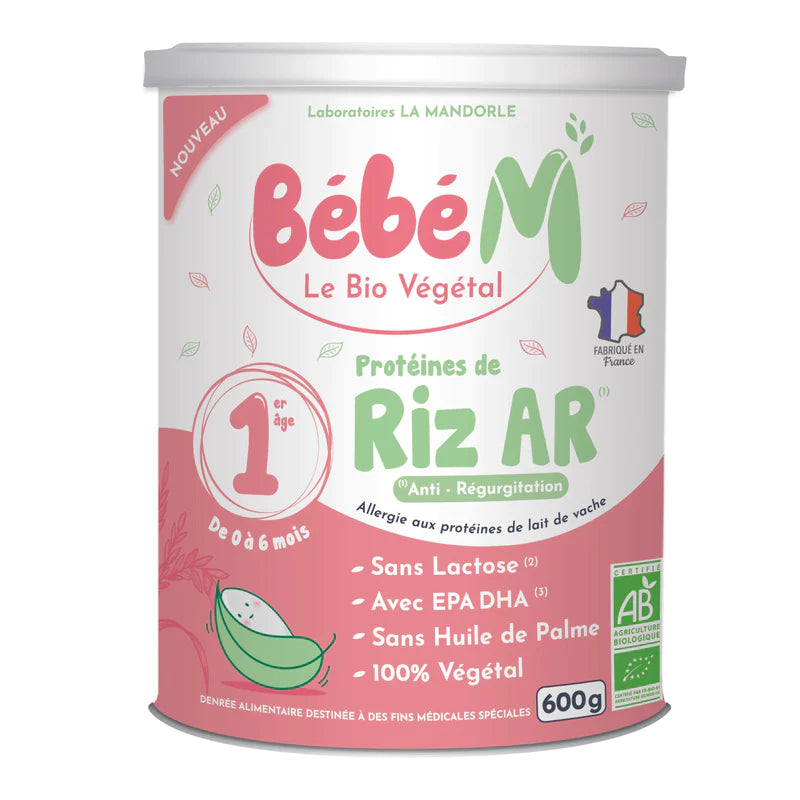 Bebe M Rice AR Formula Stage 1 De la naissance à 6 mois Canette (600g)