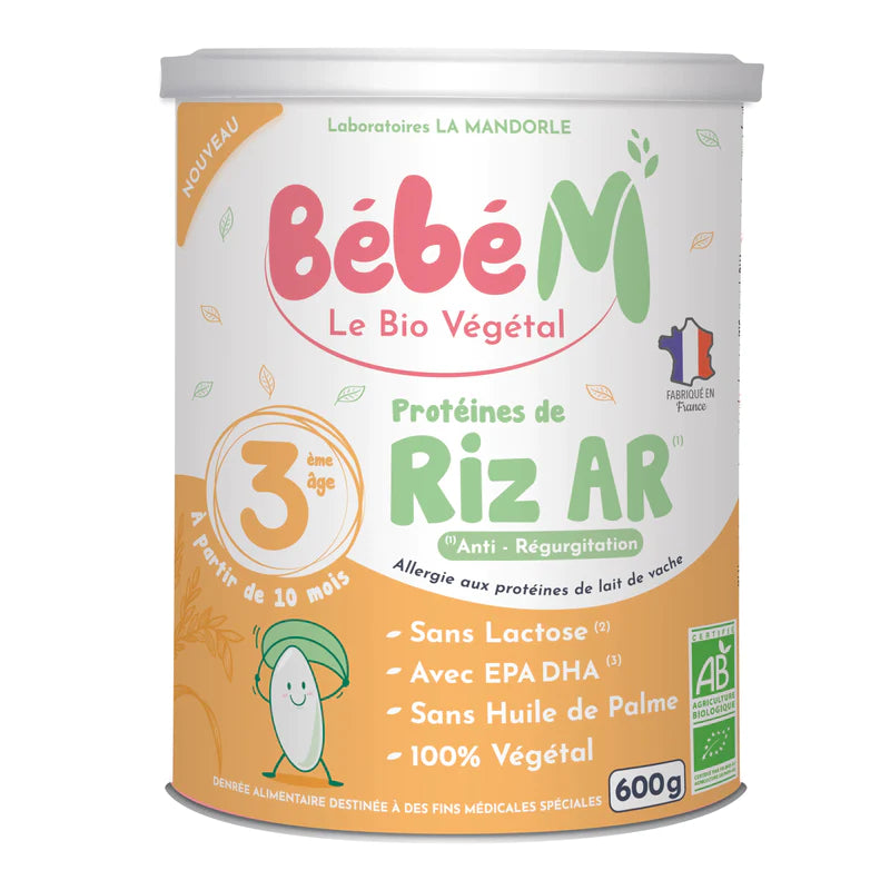 Bebe M Riz Bio AR Formule Stage 3 dès 10 Mois (600g)