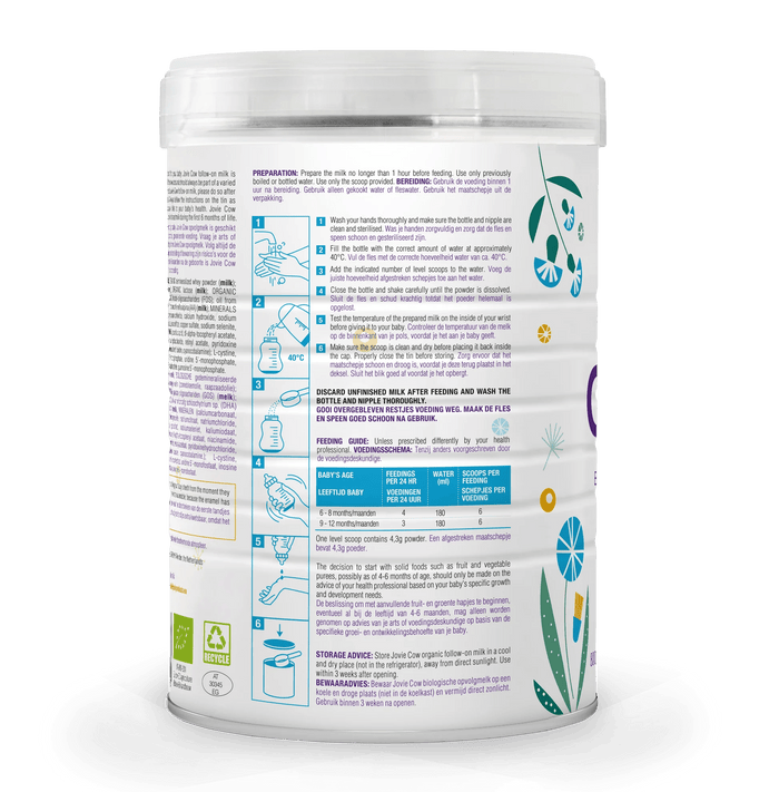Jovie Organic Cow Milk Formula Stage 2 (800g)