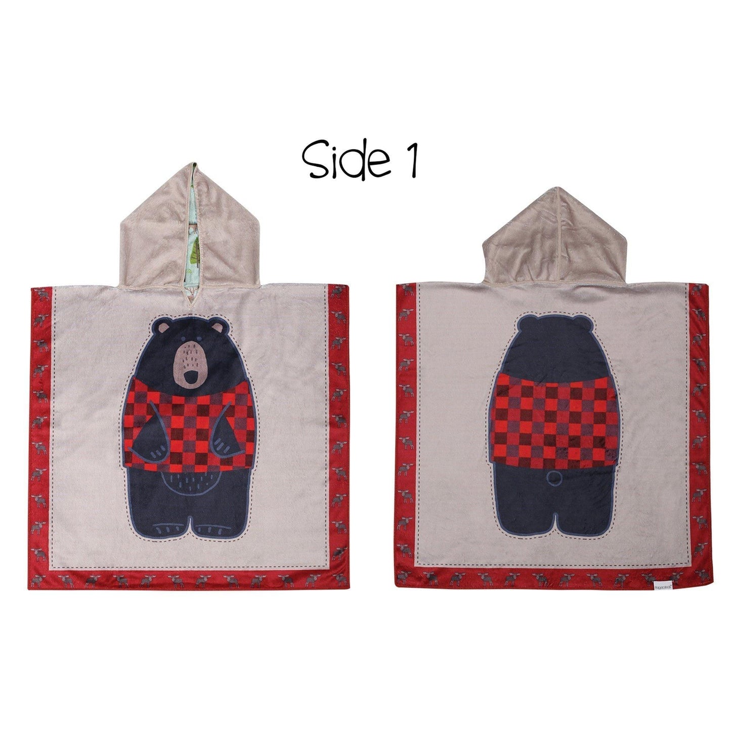 FlapJackKids Kids UPF50+ Cover Up - Black Bear/Cottage - Emmbaby Canada