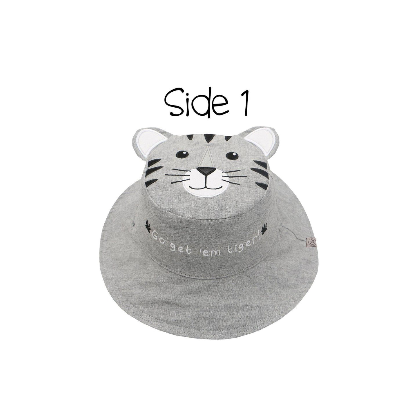 FlapJackKids Kids' UPF50+ Sun Hat - Tiger/Safari Truck - Emmbaby Canada