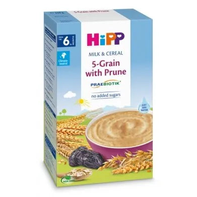 HiPP 5-Grain With Prune Milk Cereal 250g Pack Emmbaby