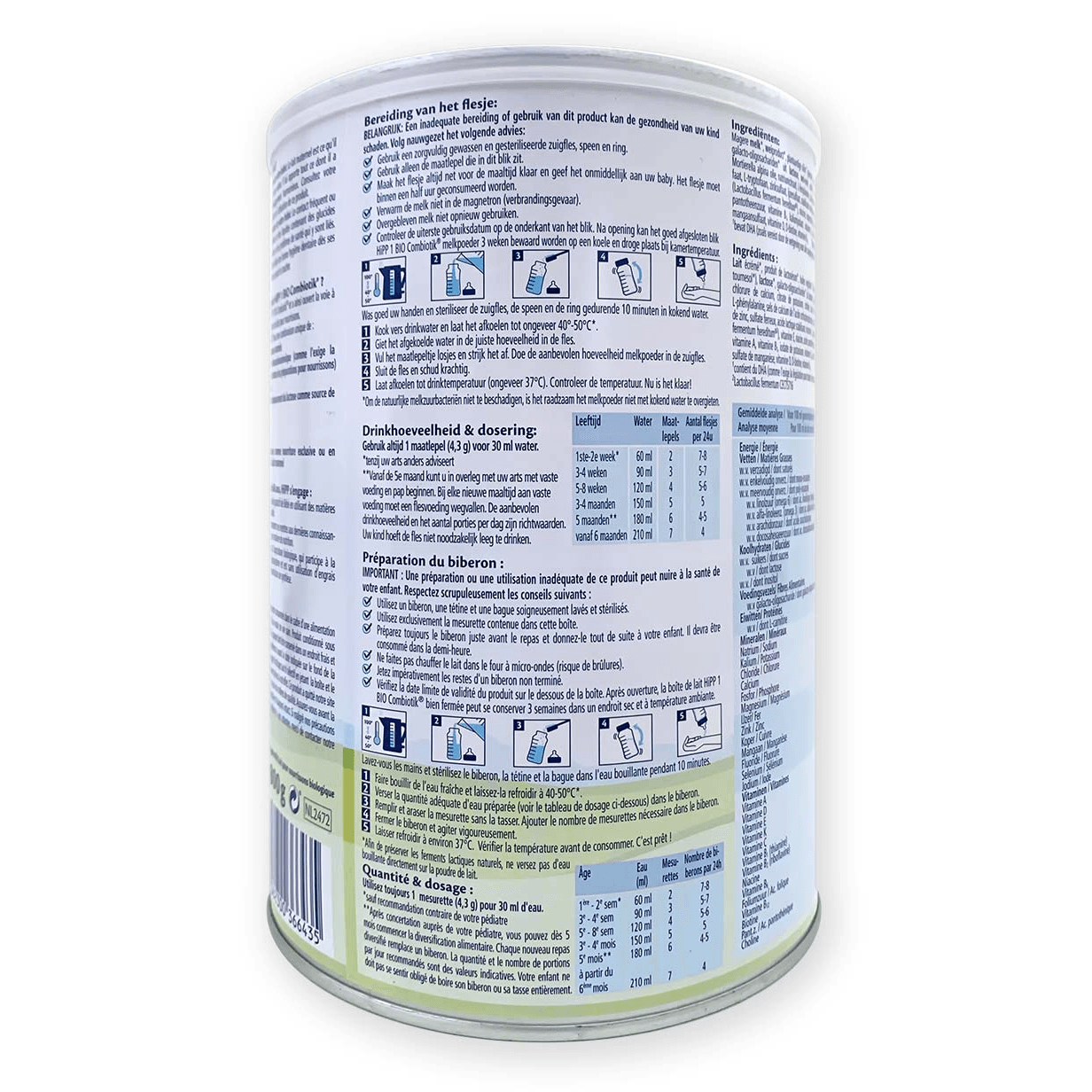 HiPP Dutch Stage 1 Combiotik Infant Milk Formula 0-6 months • 800g - Emmbaby Canada