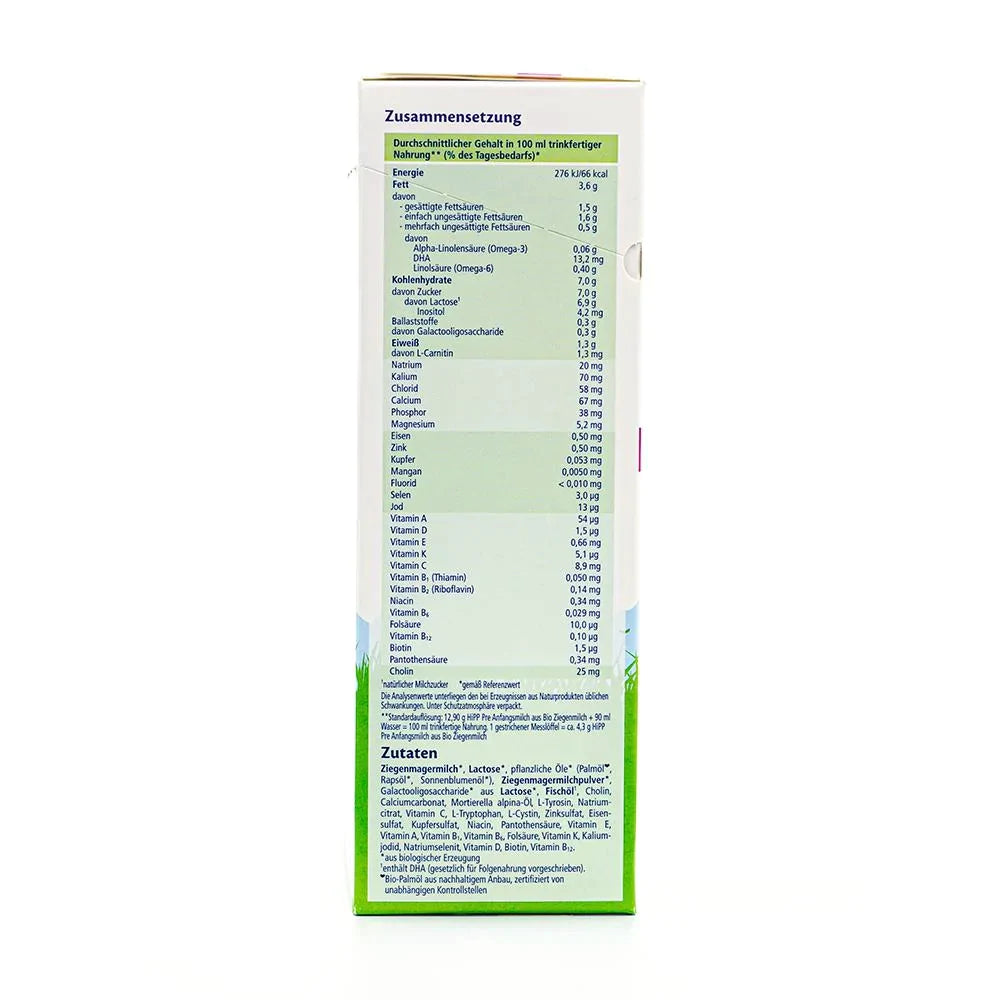 HiPP Goat Milk Formula Stage PRE (400g) - German Version - Emmbaby Canada