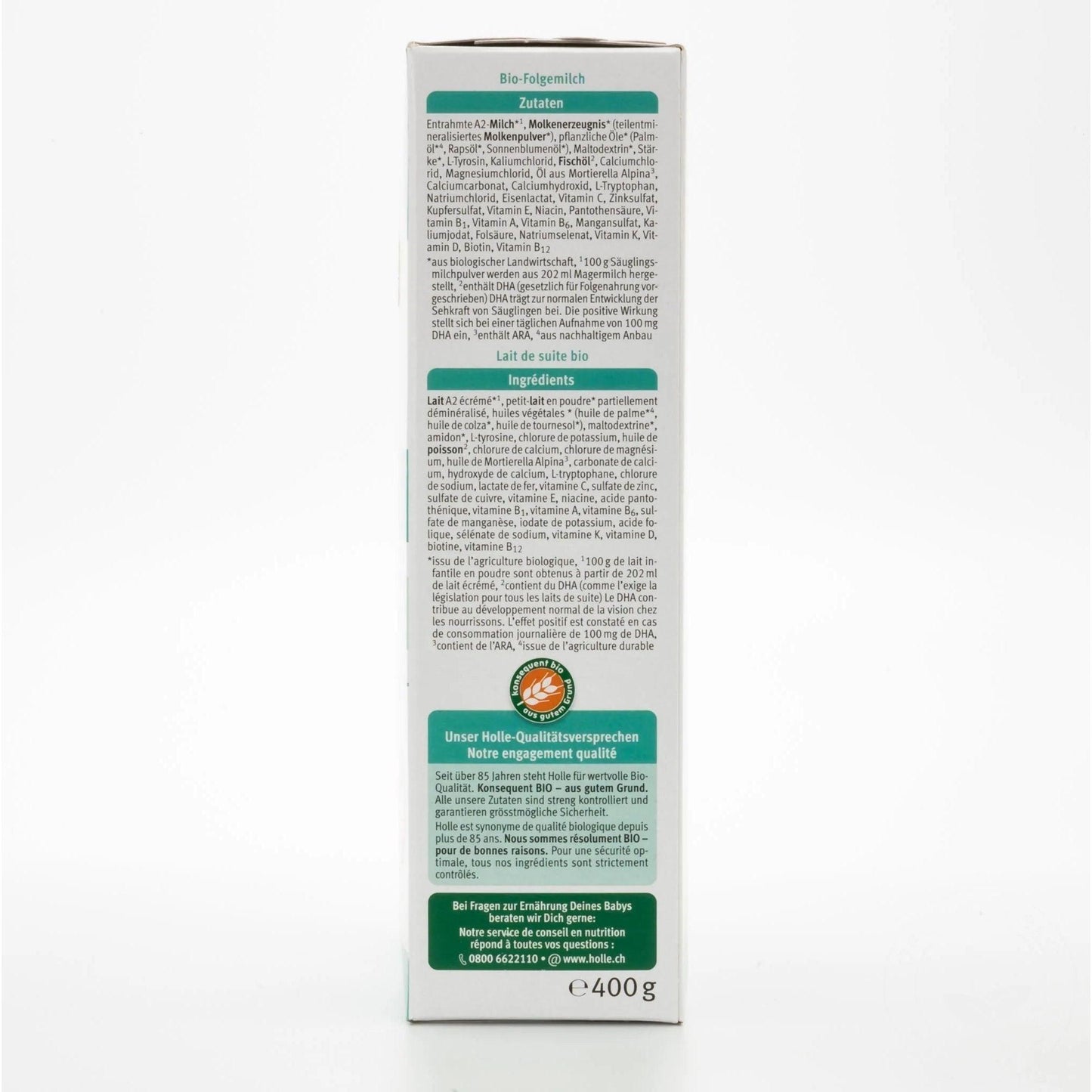 Holle Cow A2 Organic Follow-on Milk Stage 2 6+ months • 400g - Emmbaby Canada