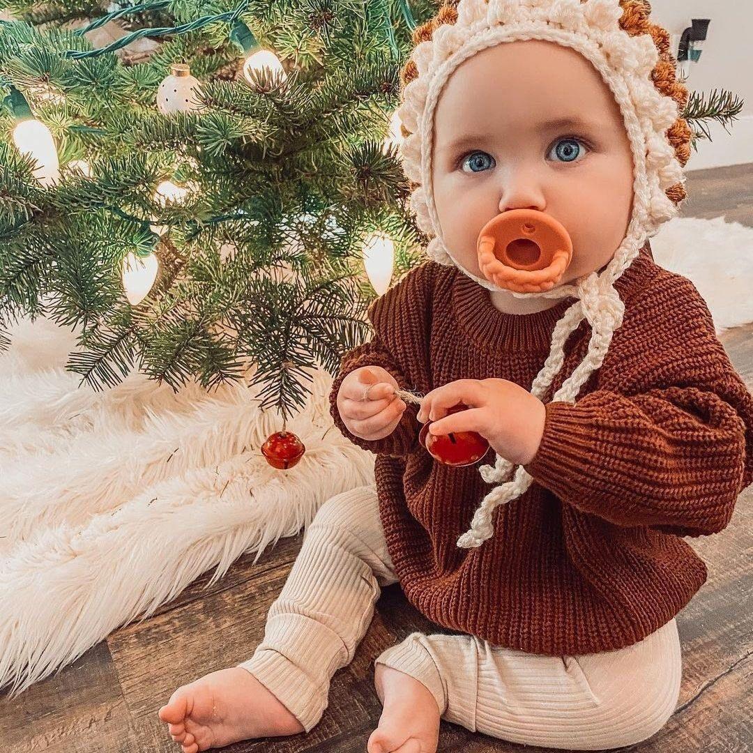 Itzy Ritzy Sweetie Soother™ - Pacifier 2-Pack - Clay + Rosewood Bows - Emmbaby Canada