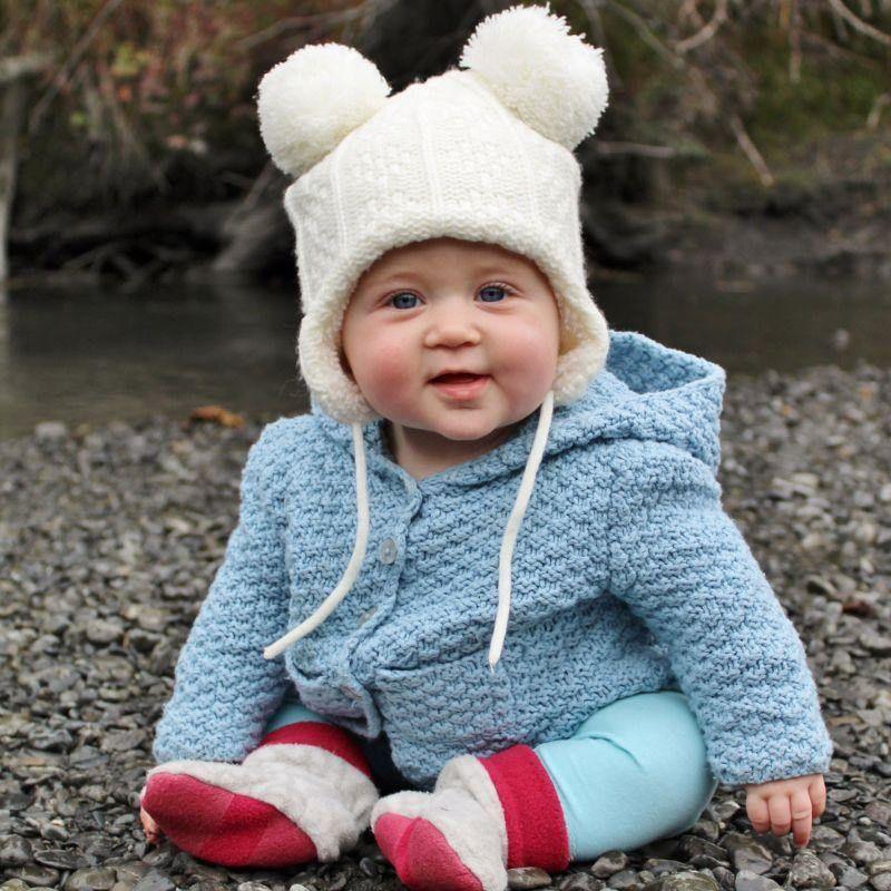 Jan&Jul Cream Bear – winter hat - Emmbaby Canada