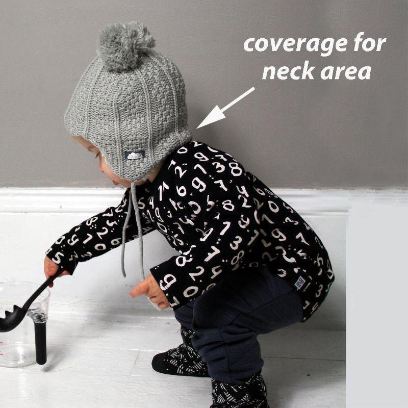 Jan&Jul Grey Bear – children’s knitted beanies, cute winter hats - Emmbaby Canada