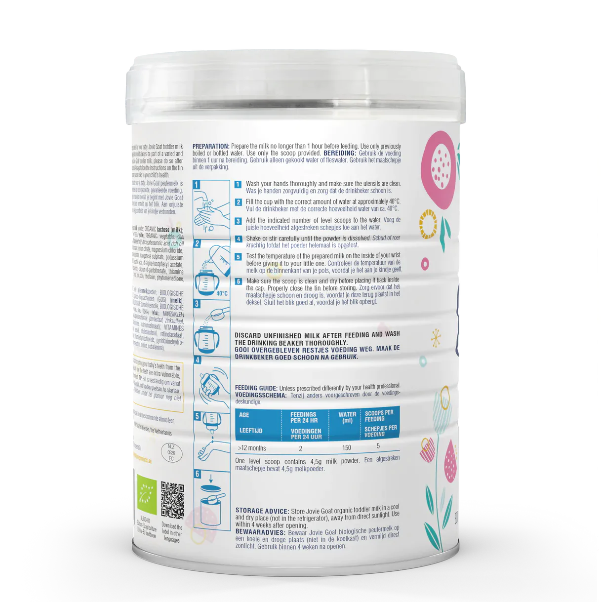 Jovie Organic Goat Toddler Milk 800g - Stage 3 - 12 Months + - Emmbaby Canada