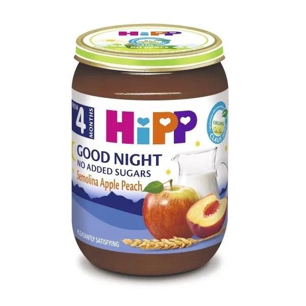 HiPP Semolina Apple Peach Milk Puree 190G - 6 Jars - Emmbaby Canada