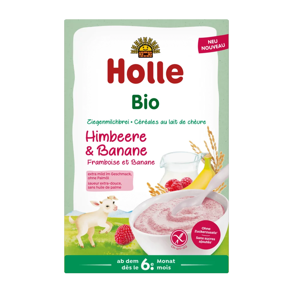 Holle Organic Goat Milk Cereal With Raspberry And Banana 250 G - 3 Pack