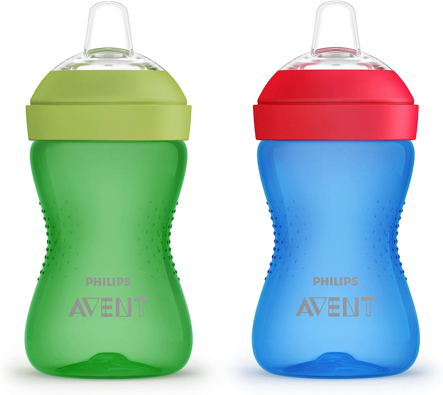 Philips Avent - Gobelet My Grippy Sippy Bec, 10 oz, paquet de 2, bleu/vert