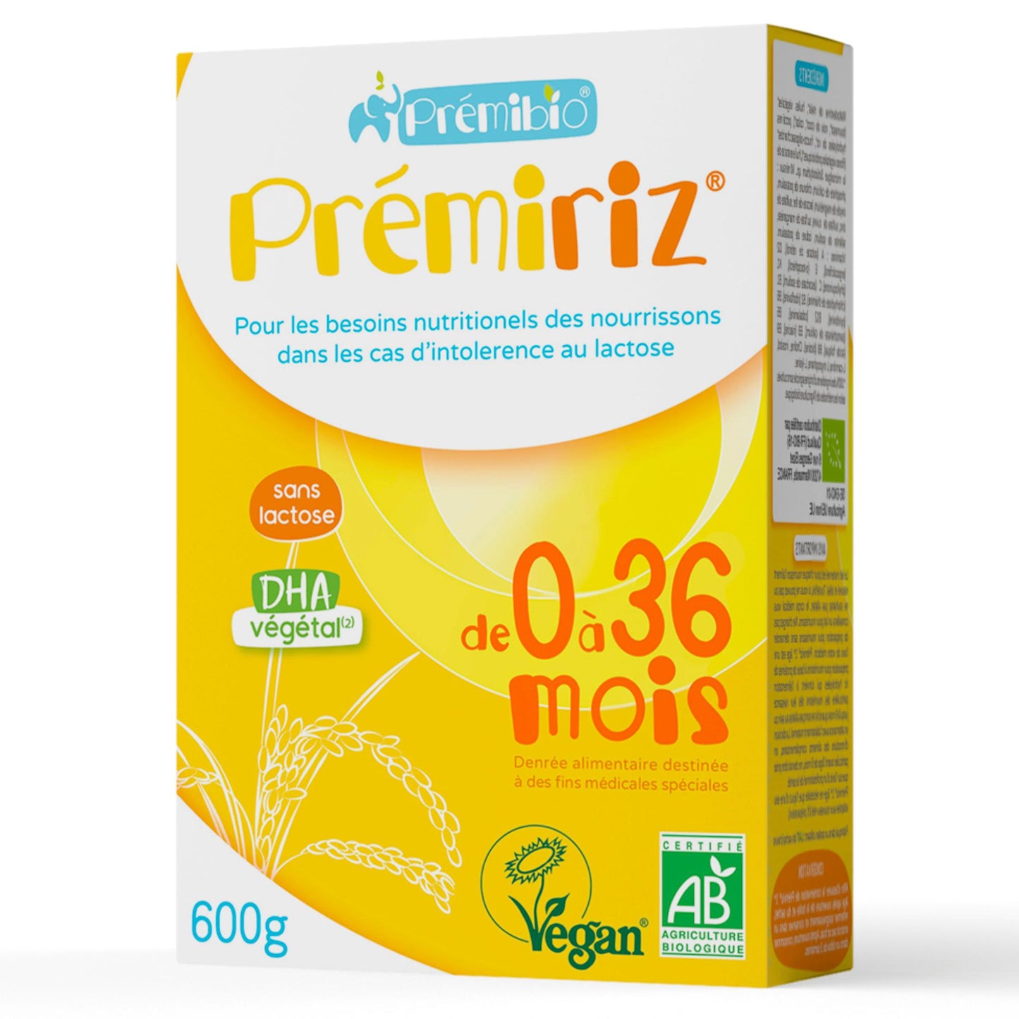 Premibio - Premiriz Vegan 0-36 mois • 600g