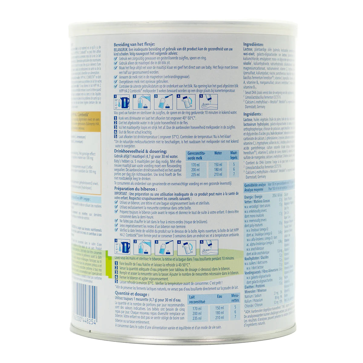 HiPP HA Dutch Stage 2 Formule combiotique hypoallergénique 6-12 mois - 800 g