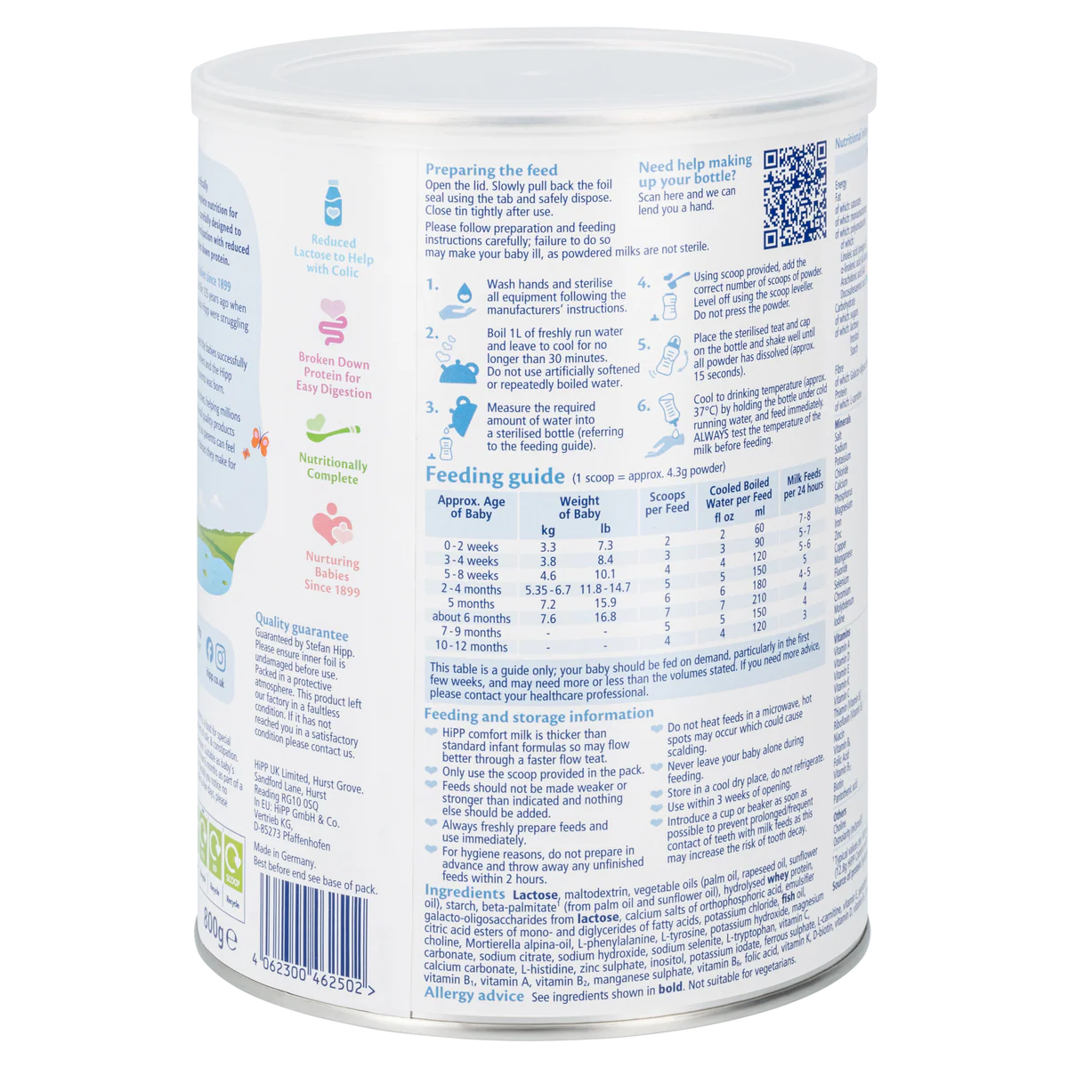 HiPP UK Comfort Formula from Birth (800g)