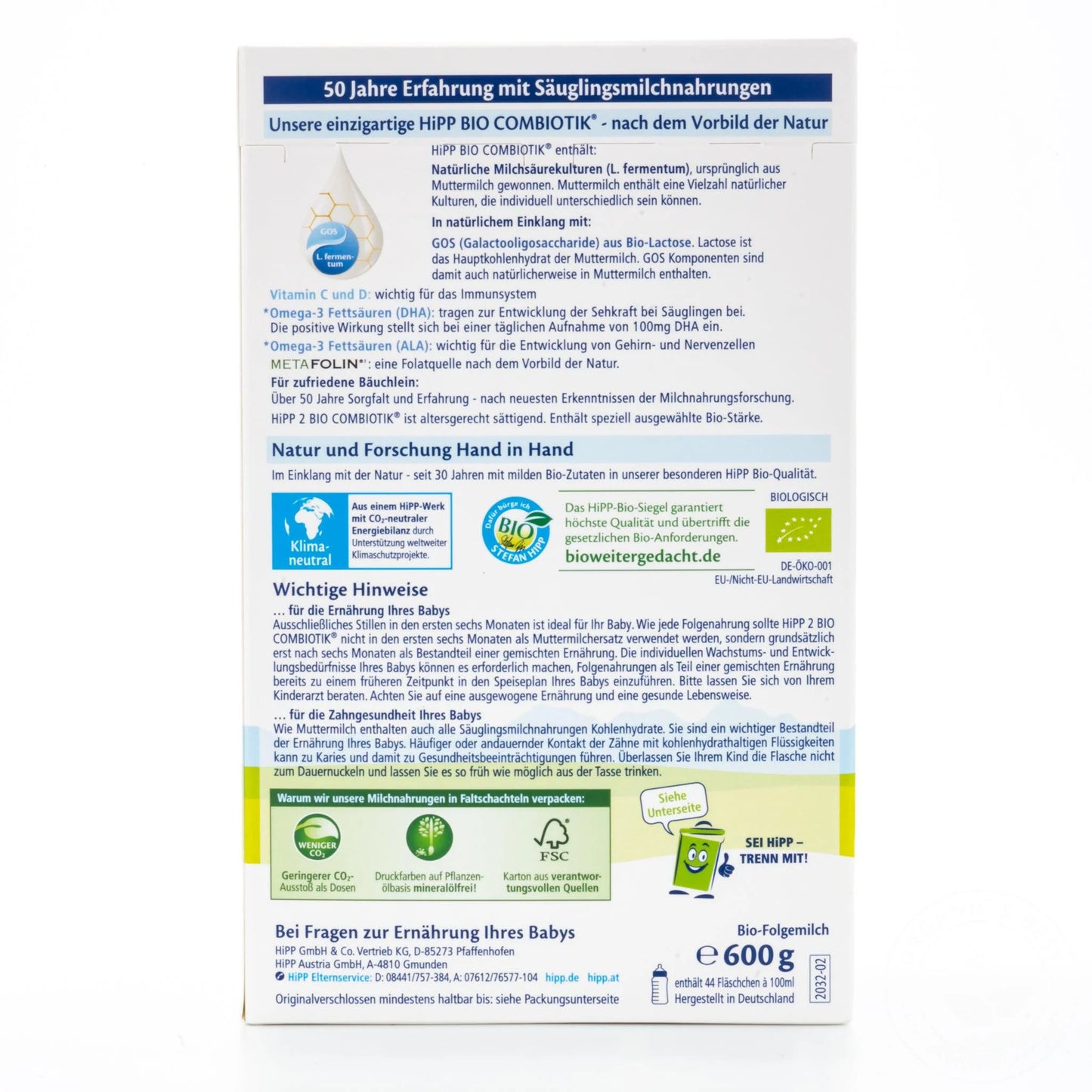 HiPP Stage 2 Bio Combiotic Formula (600g)