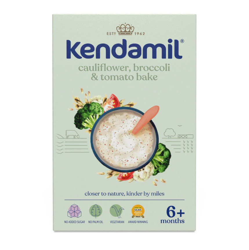 Kendamil Cauliflower, Broccoli & Tomato Bake Milk Porridge 150 G - 3 Pack