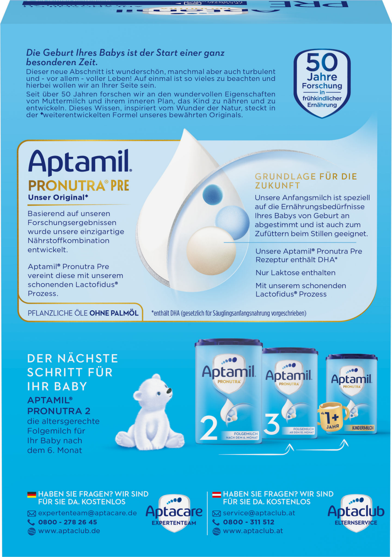 Aptamil Pronutra PRE Baby Formula Premier Lait Infantile 1200 g