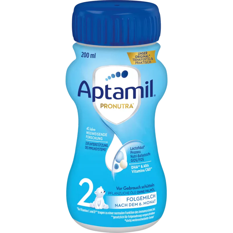 Aptamil 2 Pronutra Lait de Suite Prêt à Boire 200 ml
