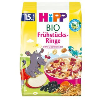 HiPP Anneaux de petit-déjeuner biologiques 135 g - Paquet de 3