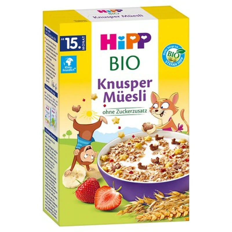 HiPP Crispy Cereal with Bananas and Strawberries 200 g - 3 Pack
