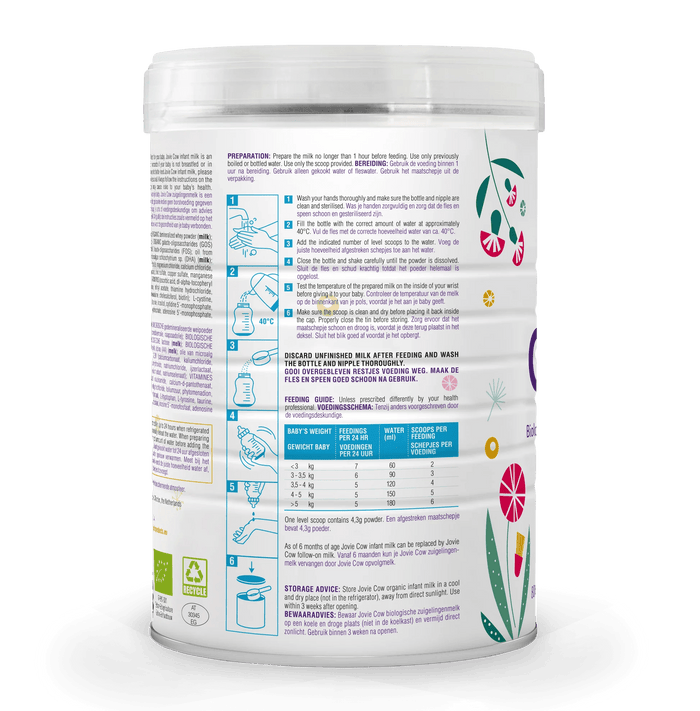 Jovie Organic Cow Milk Formula Stage 1 (800g)