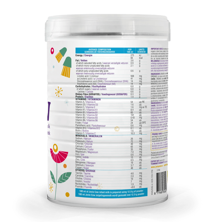 Jovie Organic Cow Milk Formula Stage 1 (800g)