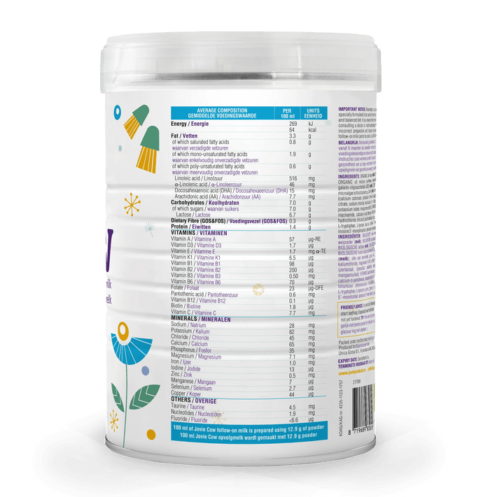 Jovie Organic Cow Milk Formula Stage 2 (800g)