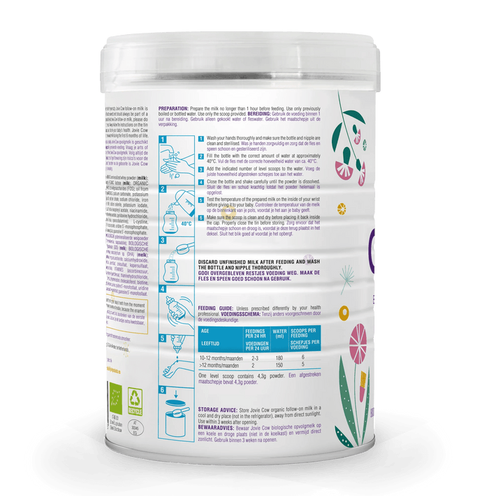 Jovie Organic Cow Milk Formula Stage 3 (800g)