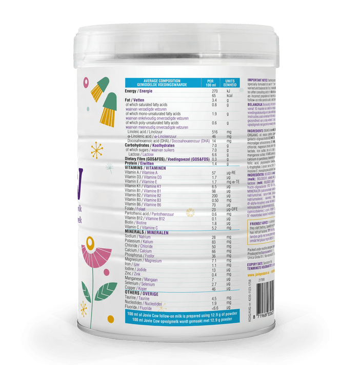 Jovie Organic Cow Milk Formula Stage 3 (800g)