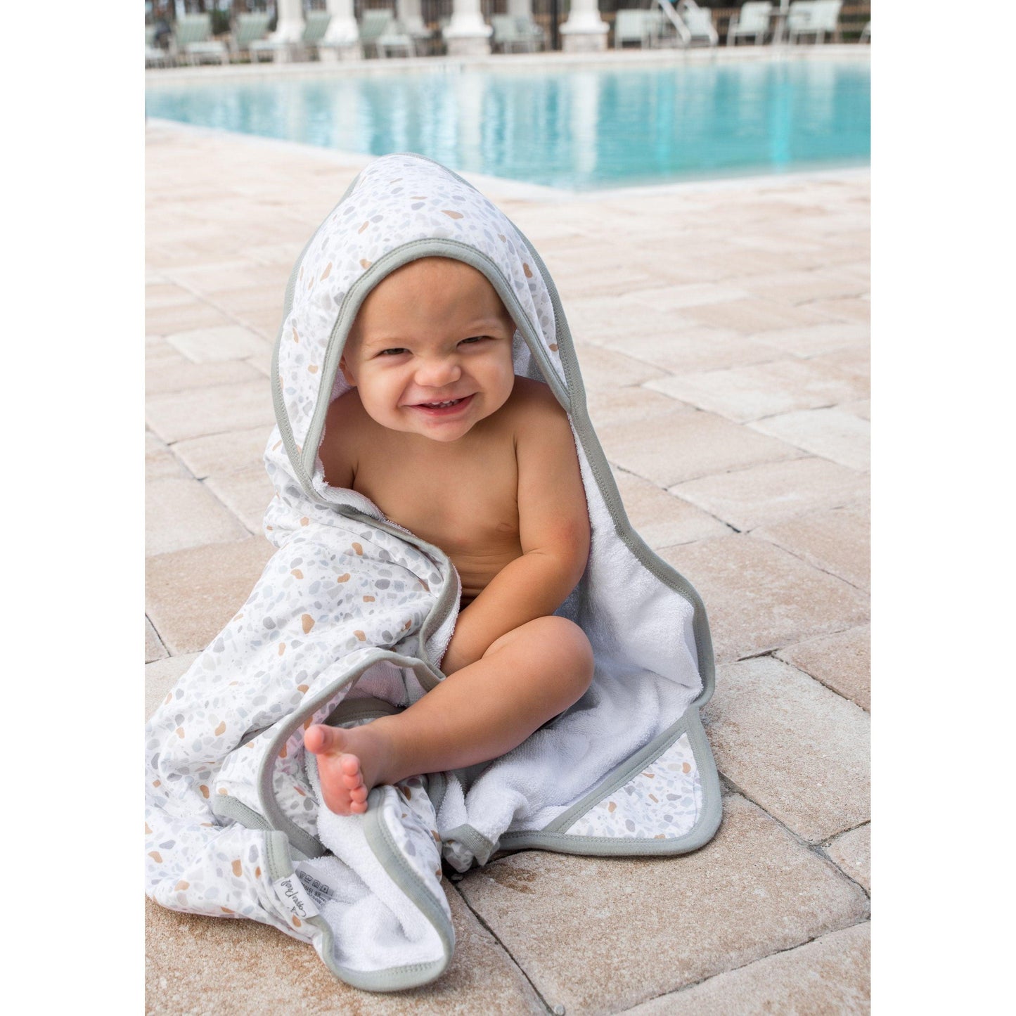 Copper Pearl - Arlo Premium Knit Hooded Towel - Emmbaby Canada