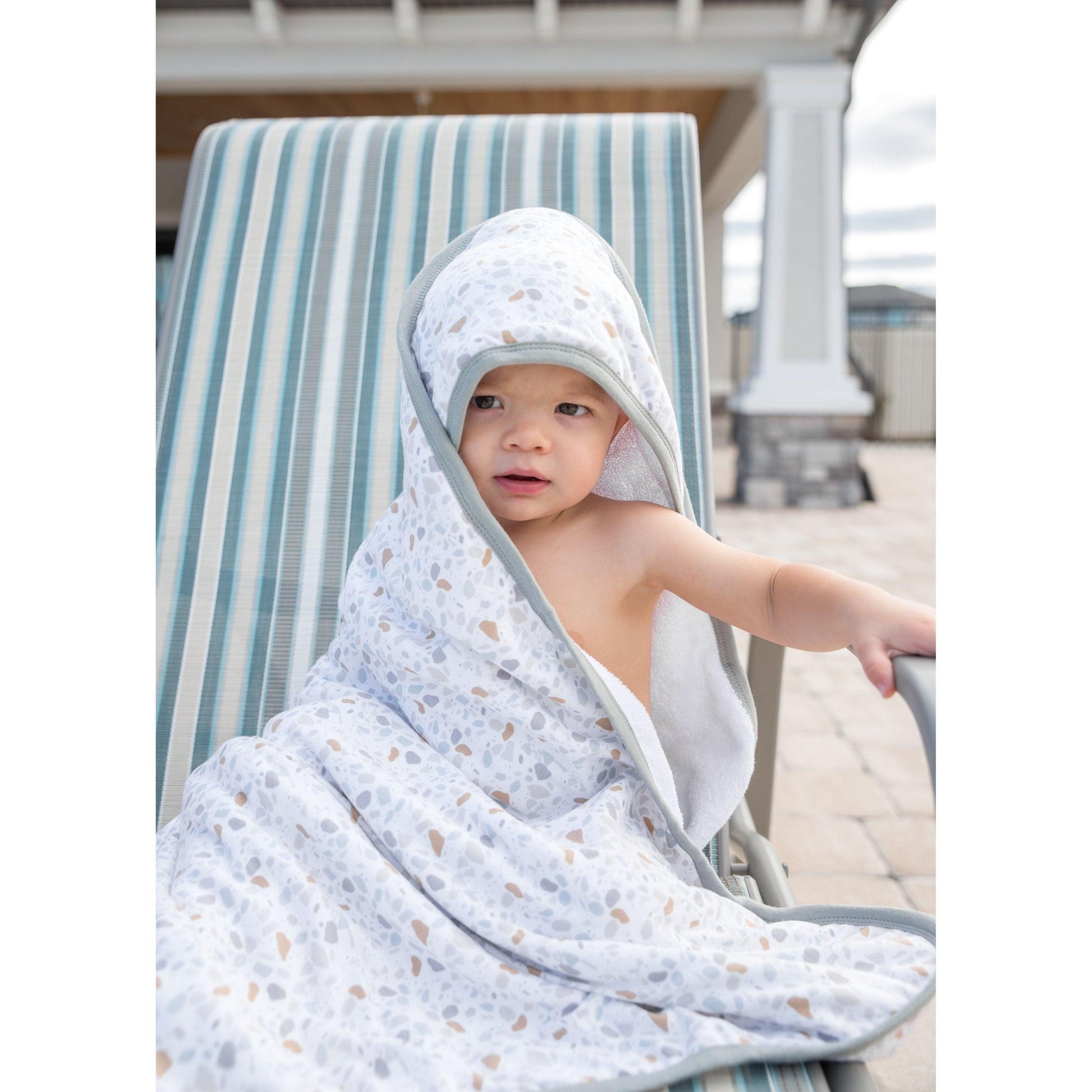 Copper Pearl - Arlo Premium Knit Hooded Towel - Emmbaby Canada