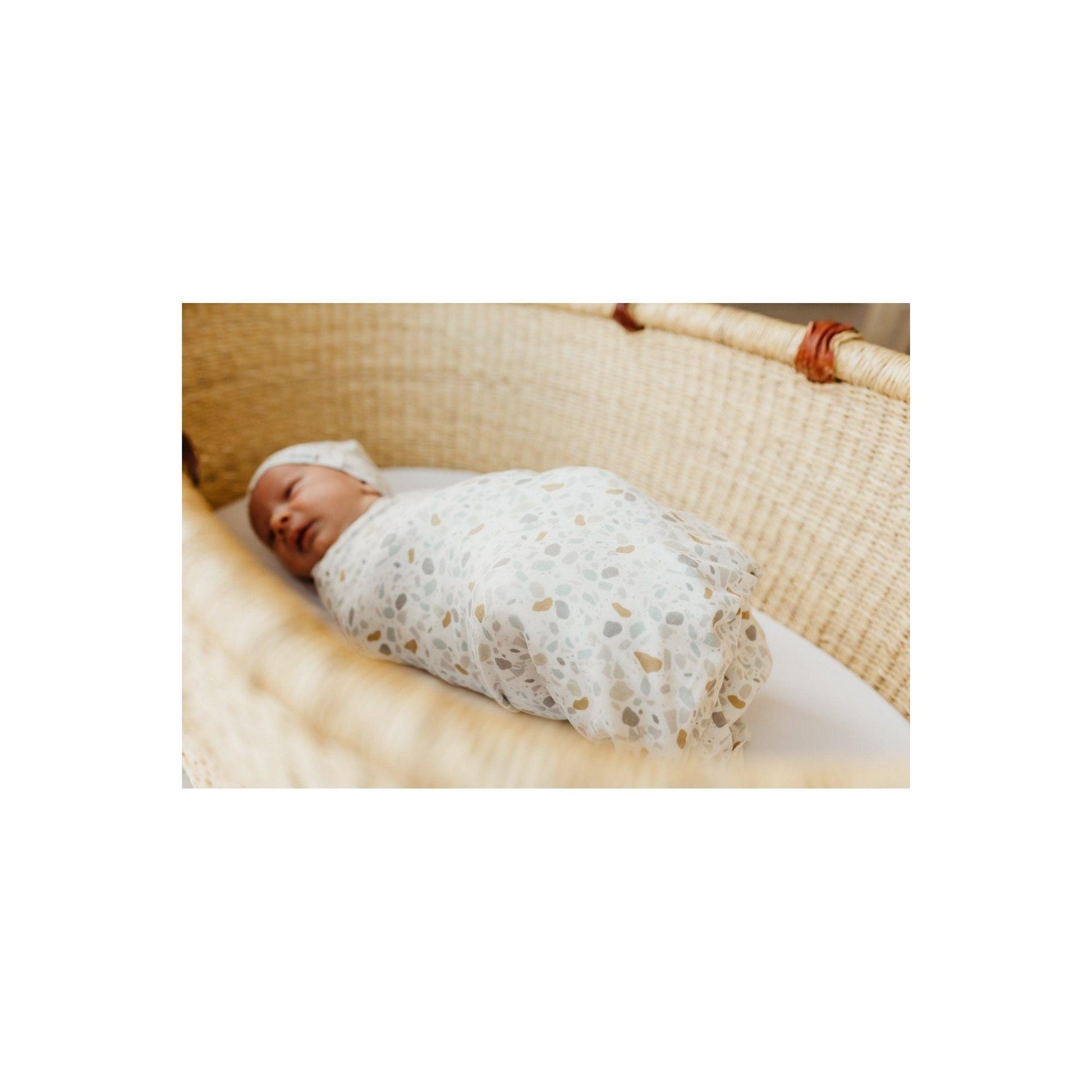 Copper Pearl - Arlo Swaddle Blanket - Emmbaby Canada