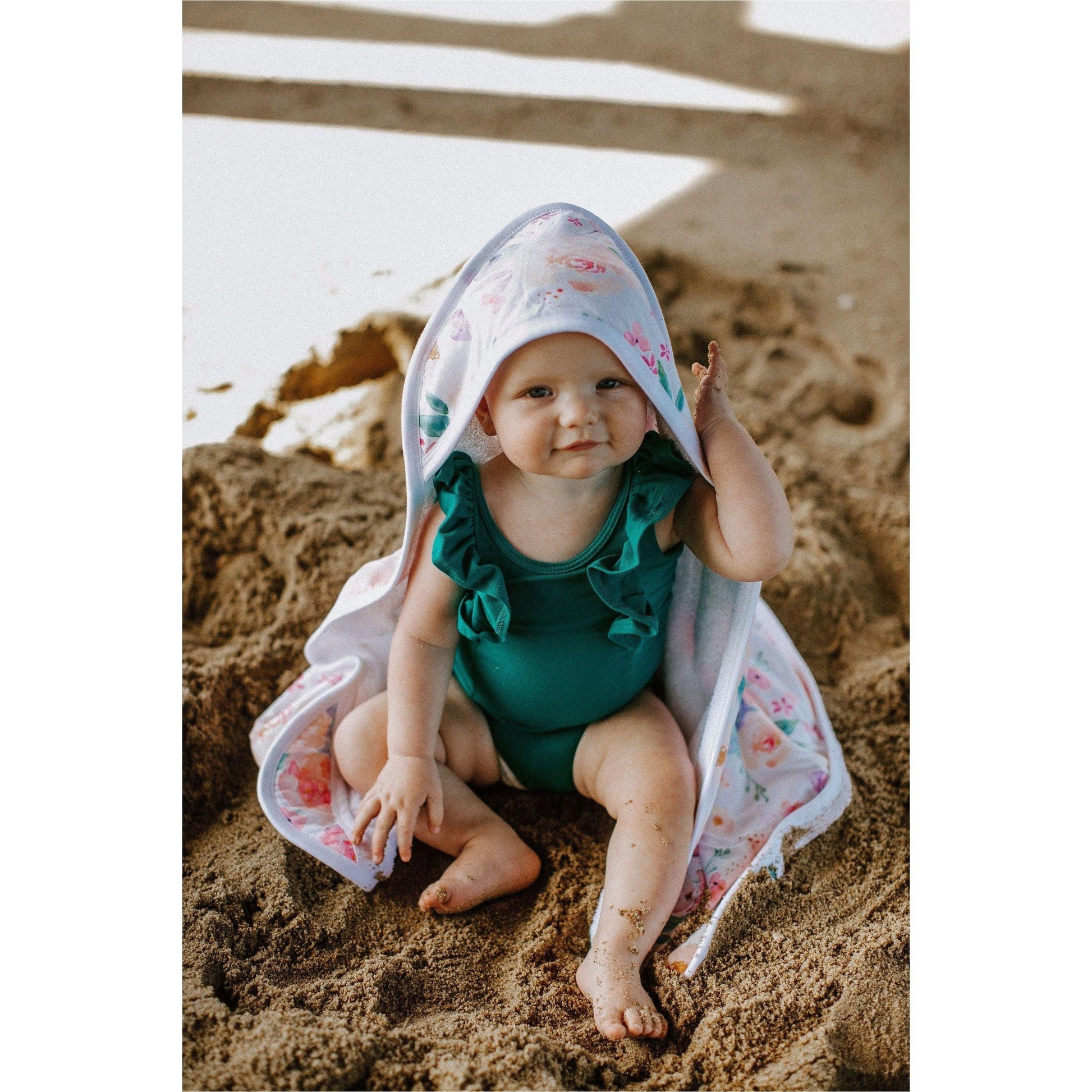 Copper Pearl - Bloom Premium Knit Hooded Towel - Emmbaby Canada