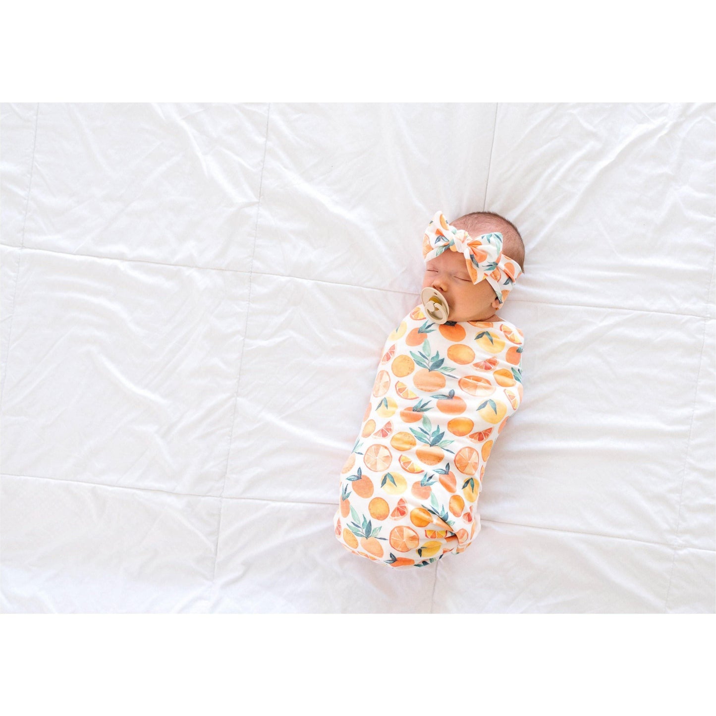 Copper Pearl - Citrus Swaddle Blanket - Emmbaby Canada