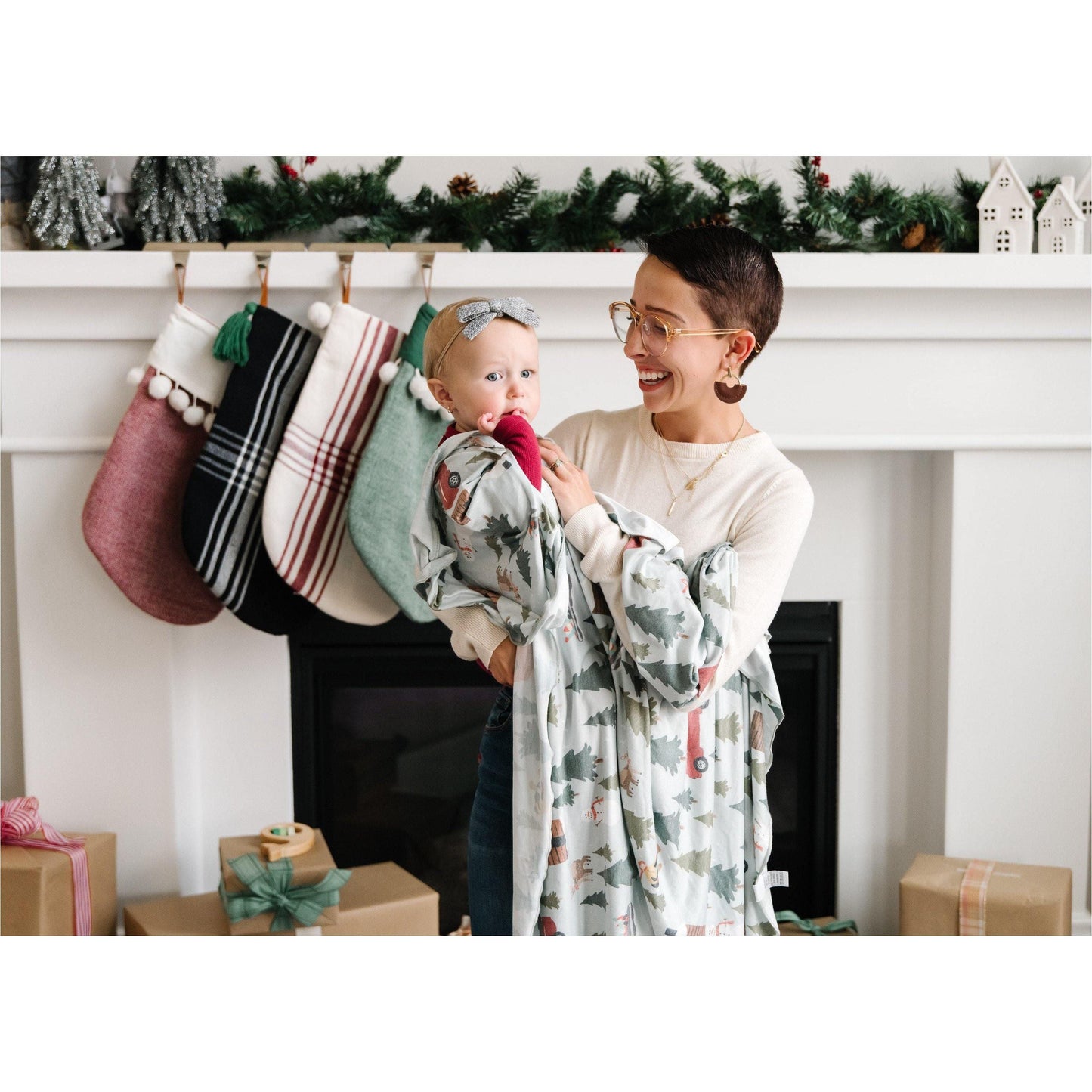 Copper Pearl - Kringle Swaddle Blanket - Emmbaby Canada