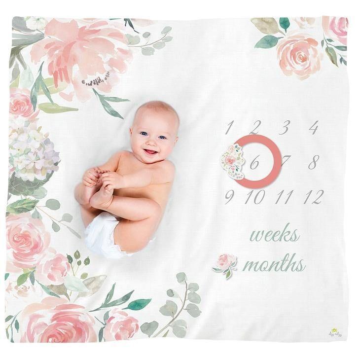 Cutie Captures™ Milestone Blanket - Floral - Emmbaby Canada