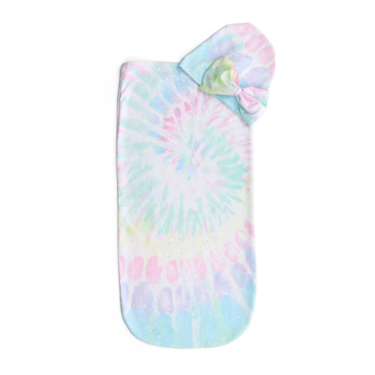 Cutie Cocoon™ - Baby Cocoon & Hat Set Rainbow Tie Die - Emmbaby Canada