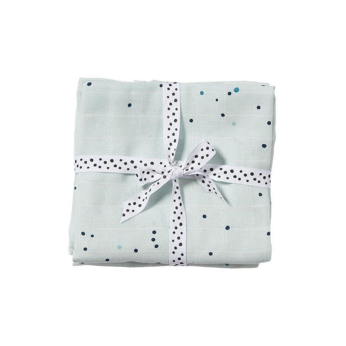 Done by Deer - Burp cloth 2-pack Dreamy dots Blue - Emmbaby Canada