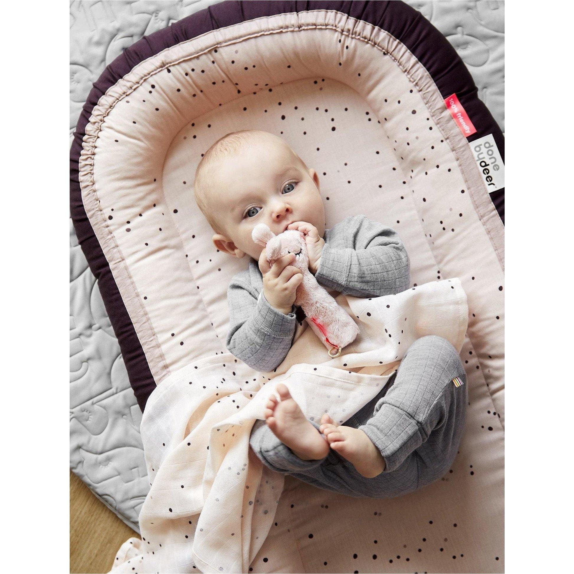 Done by Deer - Burp cloth 2-pack Dreamy dots Powder - Emmbaby Canada