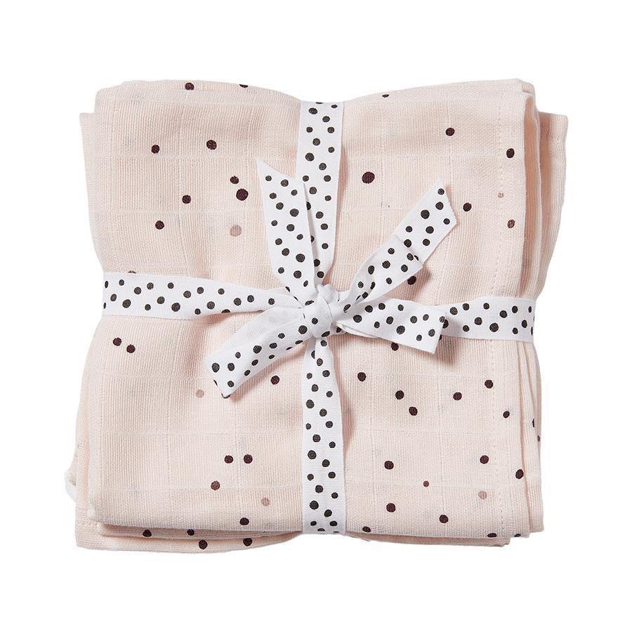 Done by Deer - Burp cloth 2-pack Dreamy dots Powder - Emmbaby Canada