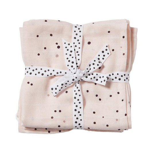 Done by Deer - Burp cloth 2-pack Dreamy dots Powder - Emmbaby Canada