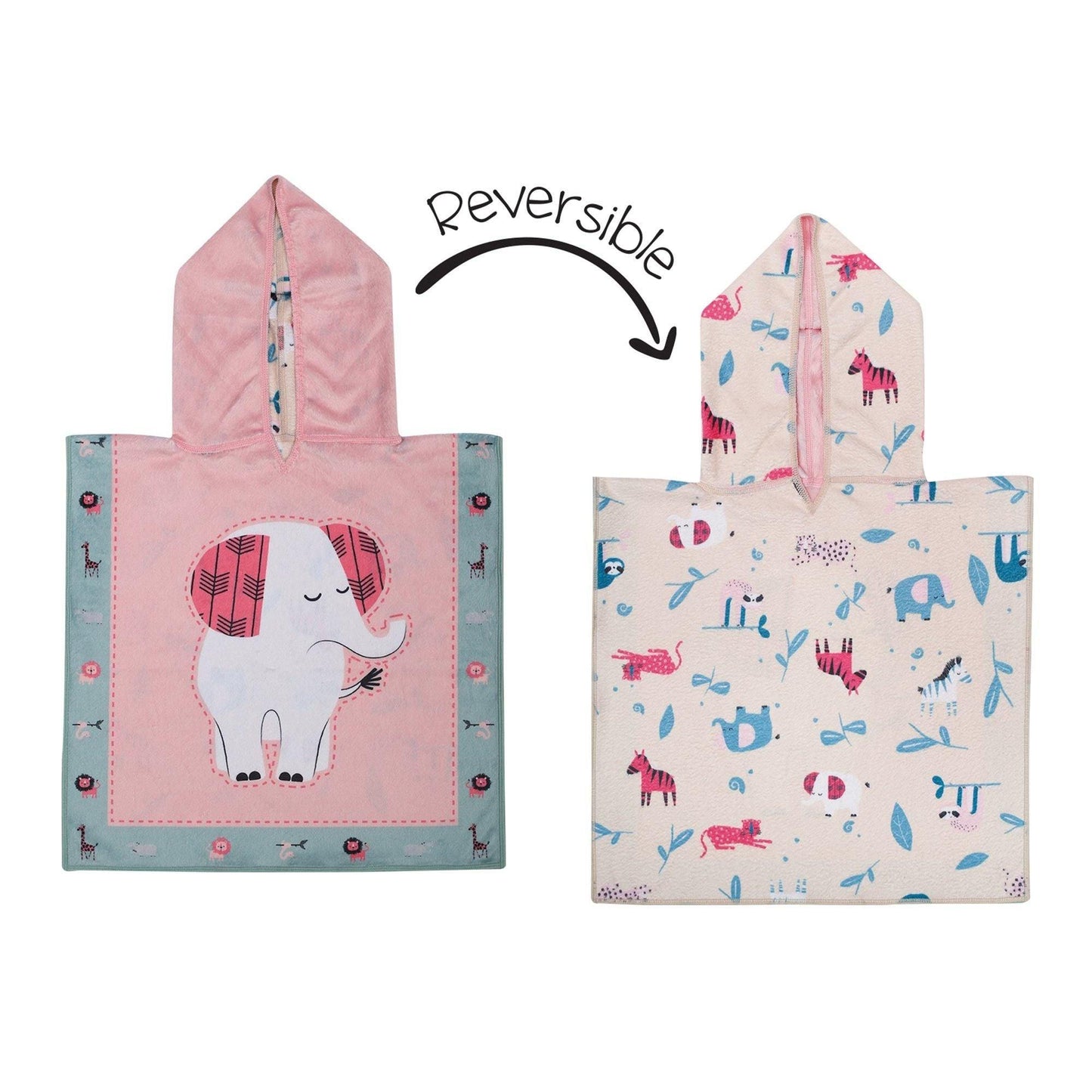 FlapJackKids Baby UPF50+ Cover-Up - Elephant/Zoo - Emmbaby Canada