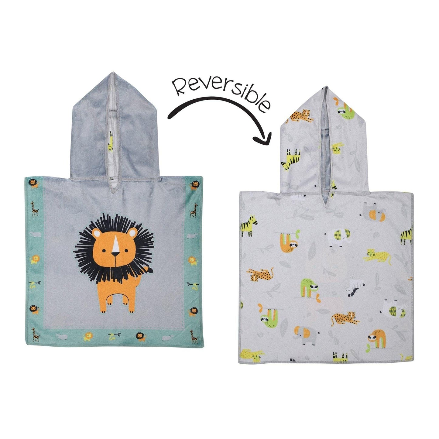 FlapJackKids Baby UPF50+ Cover-Up - Lion/Zoo - Emmbaby Canada