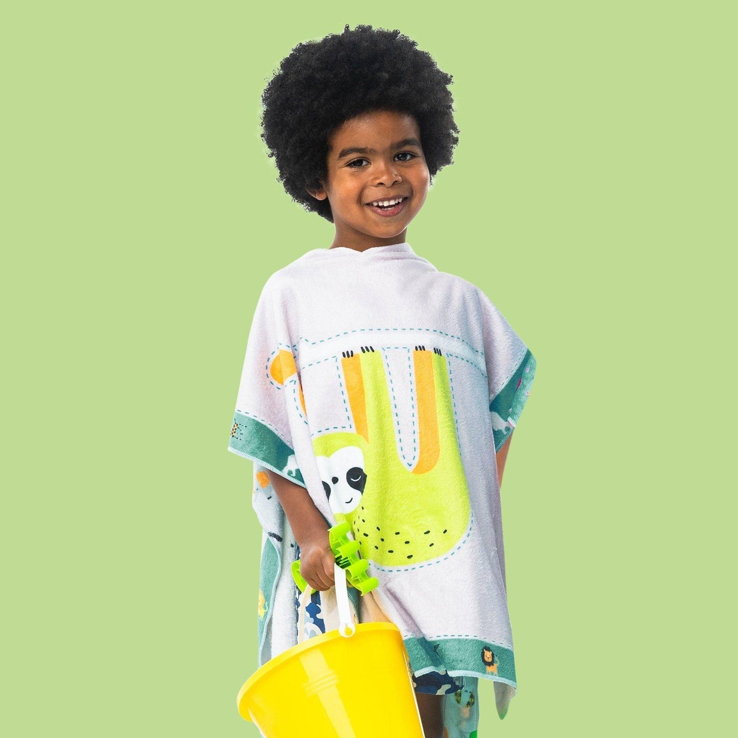 FlapJackKids Kids UPF50+ Cover Up - Sloth/Zoo - Emmbaby Canada