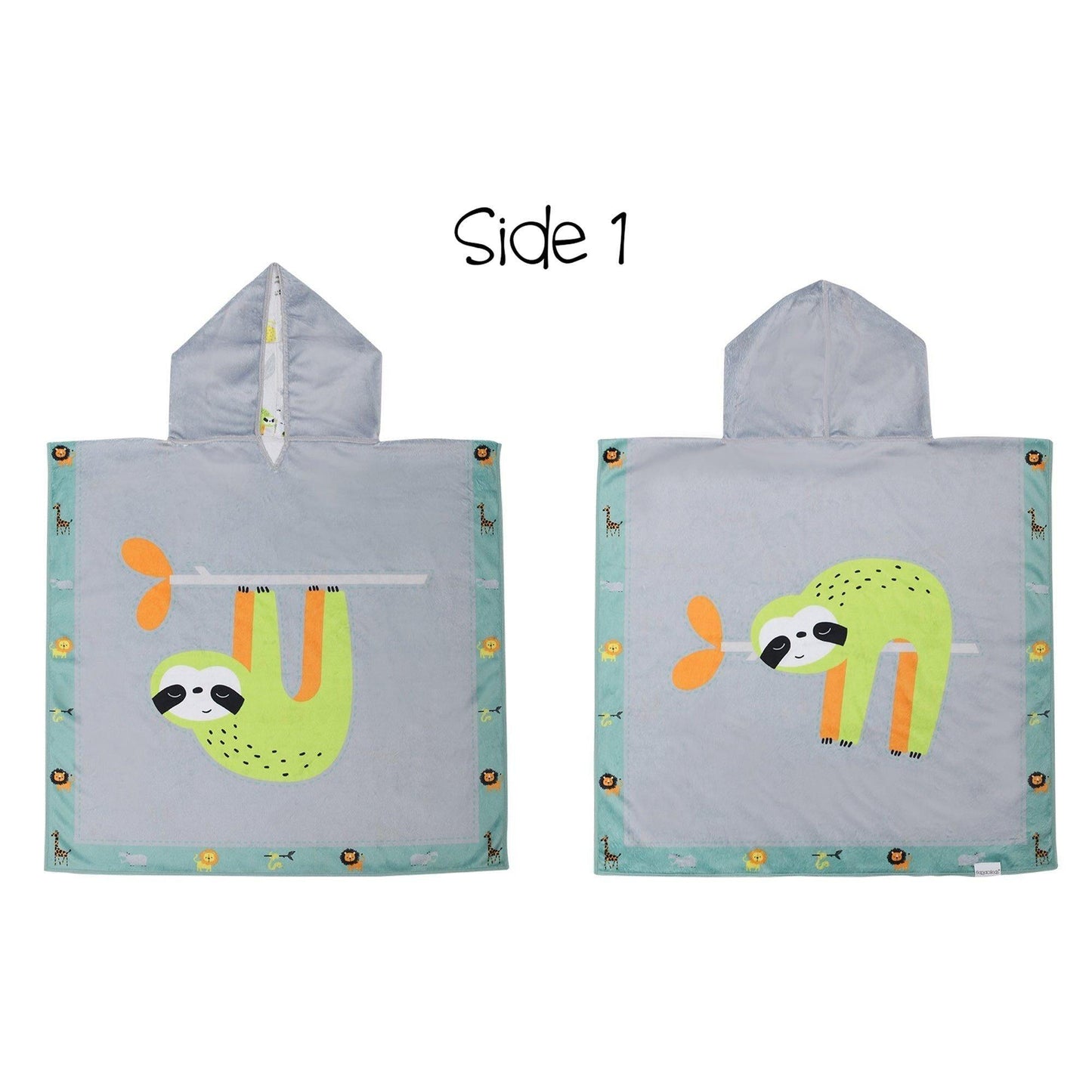 FlapJackKids Kids UPF50+ Cover Up - Sloth/Zoo - Emmbaby Canada