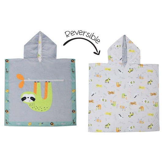 FlapJackKids Kids UPF50+ Cover Up - Sloth/Zoo - Emmbaby Canada